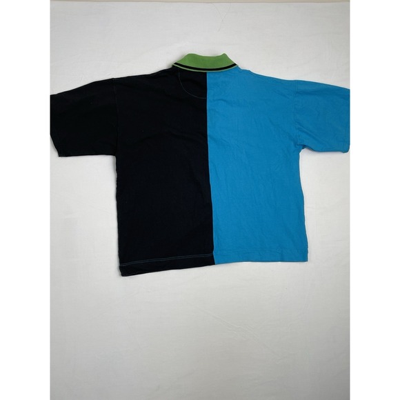 Vintage 90s Y2K Mens Plugg Color Block Quarter Zip Polo Shirt Retro Streetwear L - Picture 8 of 10